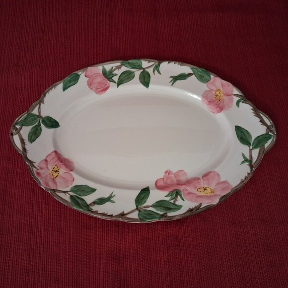 Franciscan Desert Rose 12 1/2" Oval Serving Platter 49-53 USA - Picture 3 of 8